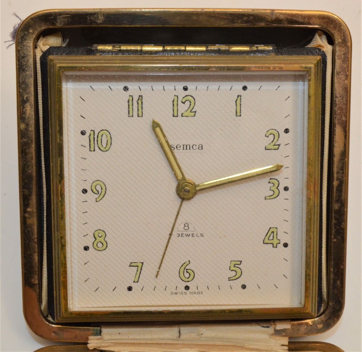 VTG Semca 8 Days Swiss made 7 jewels mechanical wind up travel