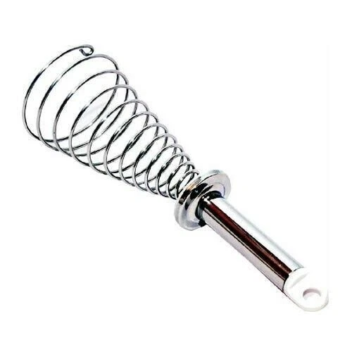 Stainless Steel Wire Coil Spiral Whisk Milk and Egg Beater, in Silver
Opens in a new window or tab