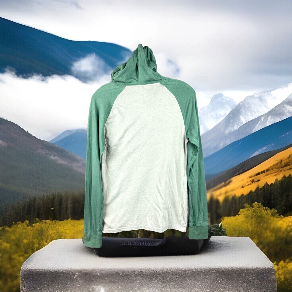 Volcom Stone Sweatshirt Youth L 12Y Gray & Green Pullover Hoodie Graphic Print - Image 3 of 4