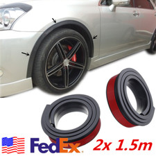 Universal Car Wheel Trim Rubber Fender Moulding Flares Protection Strip 2x 1.5m Universal Car Wheel Trim Rubber Fender Moulding Flares Protection Strip 2x 1.5m