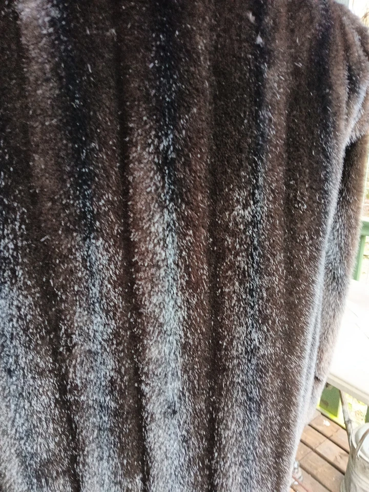 Vintage Astraka Faux Fur Sable Coat Fantastic Condition 12-16 - Image 3 of 4