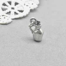 Sterling Silver Miniature Jug Charm 1/2" Tall Moonshine Whiskey Bartender Gift
