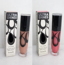 BENEFIT ULTRA SHINES LIP SHINE NUDIETUDE & FOXY LADY 0.17 OZ NWB LOT OF 2