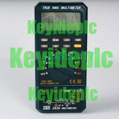New TES-2620 True RMS Multimeter 3-3/4 Digital LCD Ohms (1Pcs)