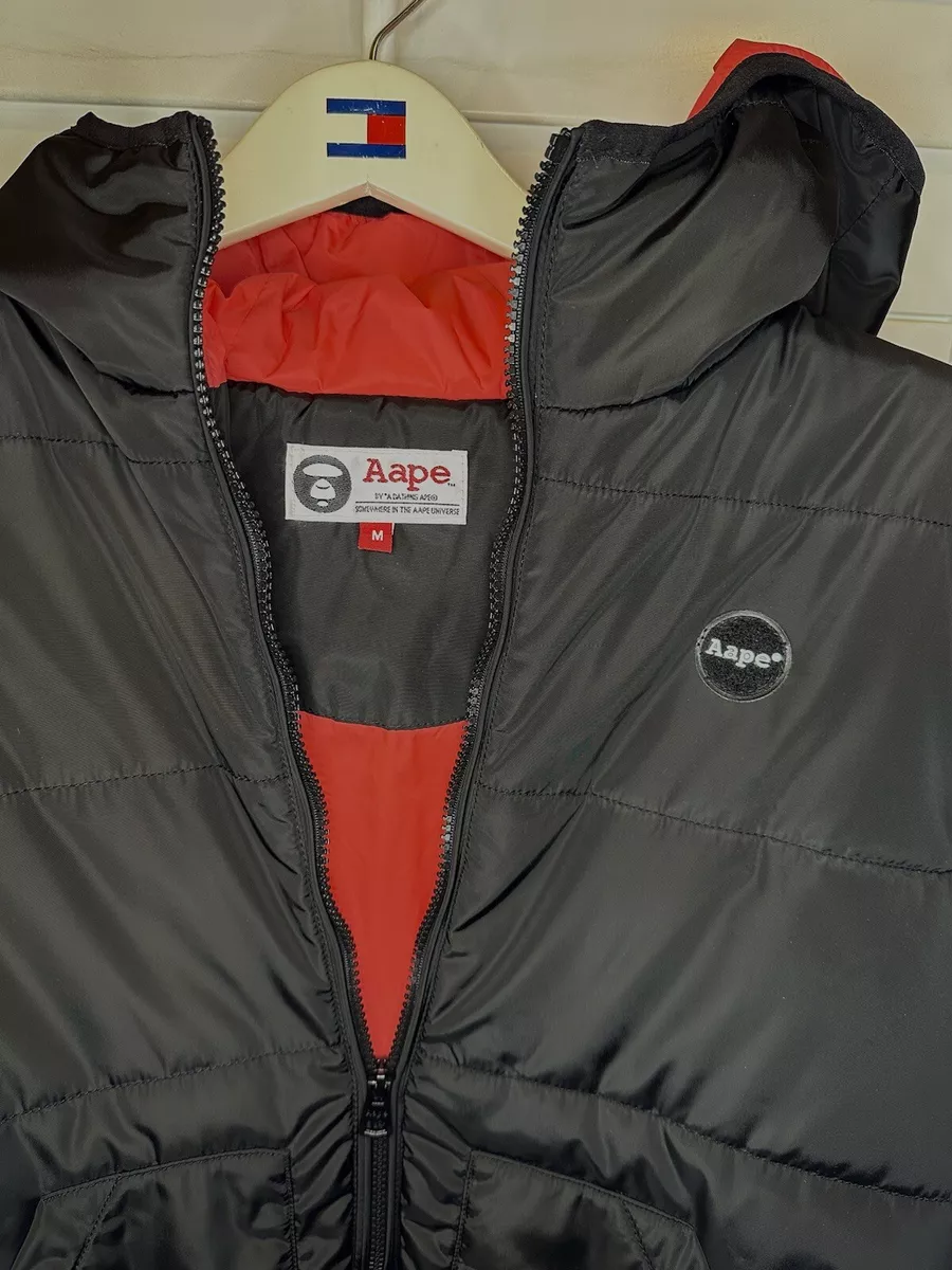 Aape By A Bathing Ape Hooded Puffer Jacket Mens Size M Hooded Full Zip