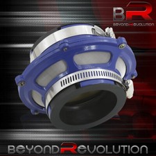 Universal 2.75 Cold Air Intake Bypass Water Rain Valve Filter Dry Mesh Kit Blue