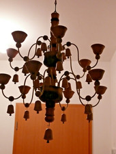 großer alter Deckenleuchter Erzgebirge Deckenspinne Natur Holz Spinne Leuchter