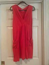 red calvin klein dress Size L with pleat details, excellent condition
