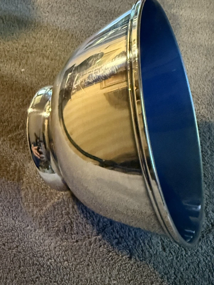 Impresionante Toalla Vintage #5002 Plateado Azul Esmalte Cuenco, Foto 2 de 4