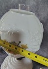 Gone with the Wind Vintage Milk Glass Lion Head Table Lamp Flowers & Lions — photo 9