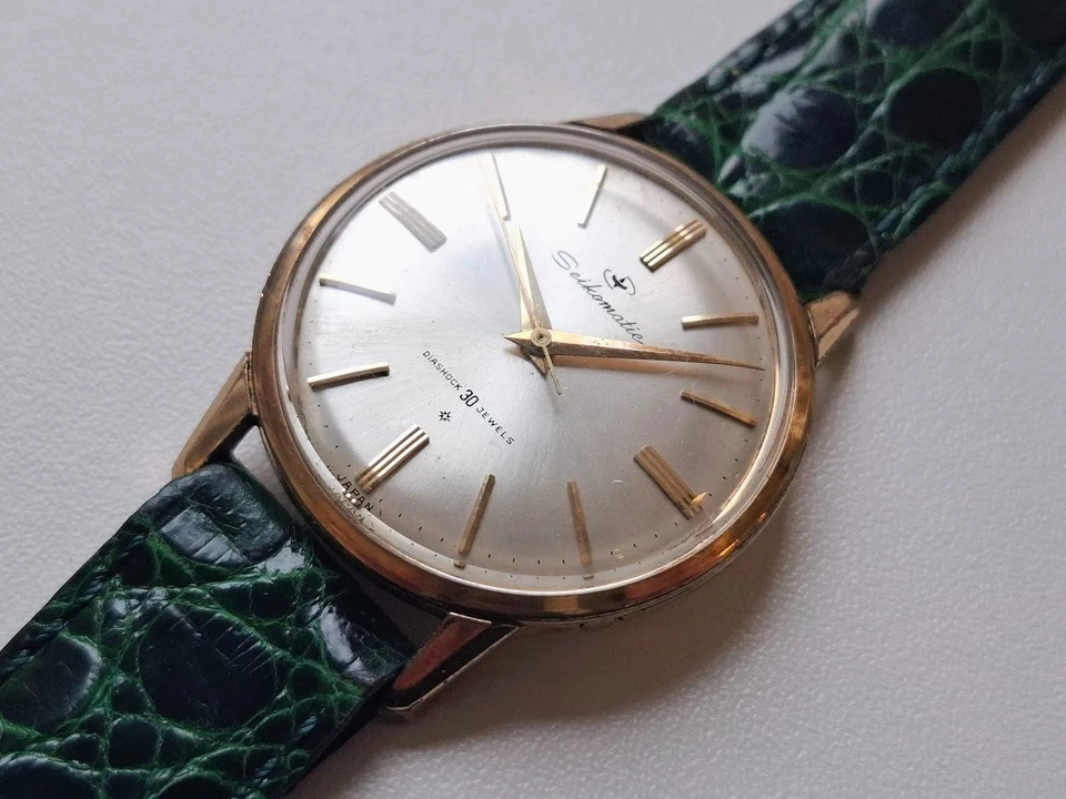 Seiko Seikomatic Automatik Vintage 30 Jewels Diashock 1960er Goldplated - Bild 2 von 4
