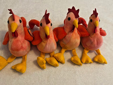 Ty Beanie Baby Doodle The Rooster LOT of 4 4th Generation NWT 1996 Babies Rare
