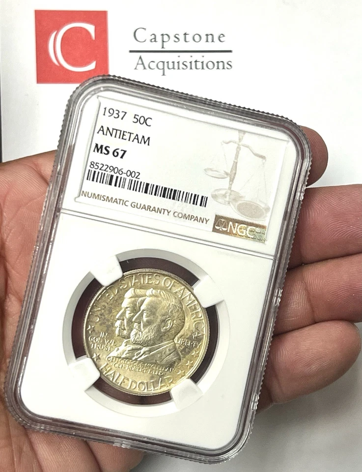 1937 Antietam Commemorative 50¢ Half Dollar NGC MS67 Featuring Gen.Robert E. Lee - Image 4 of 4