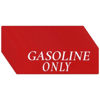 30-Pack Gasoline Only Sticker, 6×2'' Gas Labels for Gas Caps [Red and White]