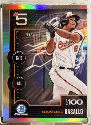 2025 Bowman Chrome   Samuel Basallo #BTP-5   (RC) Bowman Scouts Top 100 - O s
