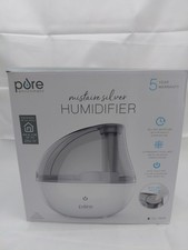 Pure Enrichment MistAire Silver Humidifier Ultrasonic Cool Mist 1.5 L With Box