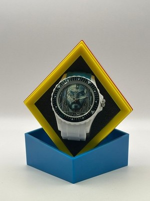 Steve Aoki World Watch Limited White and Blue Stainless Steel New Art Box Case