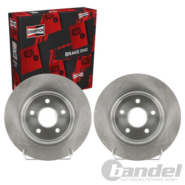 2X Champion Bremsscheiben 280Mm Voll Hinten Passend FüR Ford C-MAX Focus Volvo-image