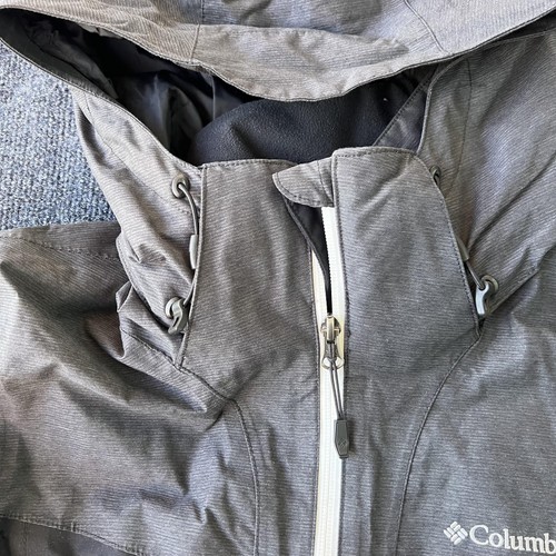 Chaqueta Columbia para mujer mediana negra omni-calor con capucha esquí snowboard aislada - Imagen 2 de 9
