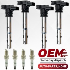 Zündspule 4x für Audi A1 A3 A4 B7 A5 A6 Q3 Q5 TT VW Passat 3C Golf 5 6 Tiguan 5N