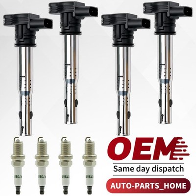 Zündspule 4x für Audi A1 A3 A4 B7 A5 A6 Q3 Q5 TT VW Passat 3C Golf 5 6 Tiguan 5N
