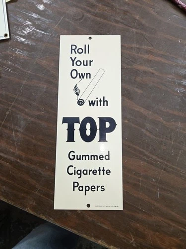 Vintage TOP Gummed Cigarette Rolling Papers Porcelain Tobacco Ande Rooney