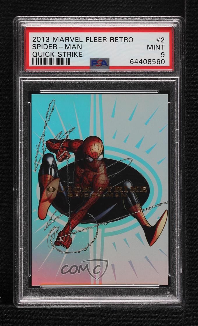 2013 Marvel Fleer Retro Skybox Z Force Quick Strike Spider-Man PSA 9 MINT 08wd