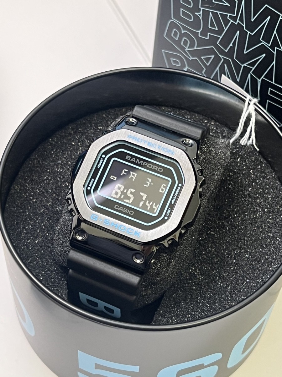 G-Shock x Bamford GM5600BWD-1 Metal Covered Black/Light Blue