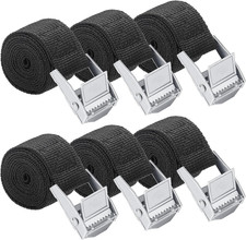 6Pcs Ratchet Tie down Straps, 1M X 25Mm Heavy Duty Lashing Straps, Adjustable Bl