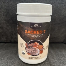 SACRED 7 Mushroom Extract Powder USDA Organic Lions Mane Reishi Cordyceps 08/26+