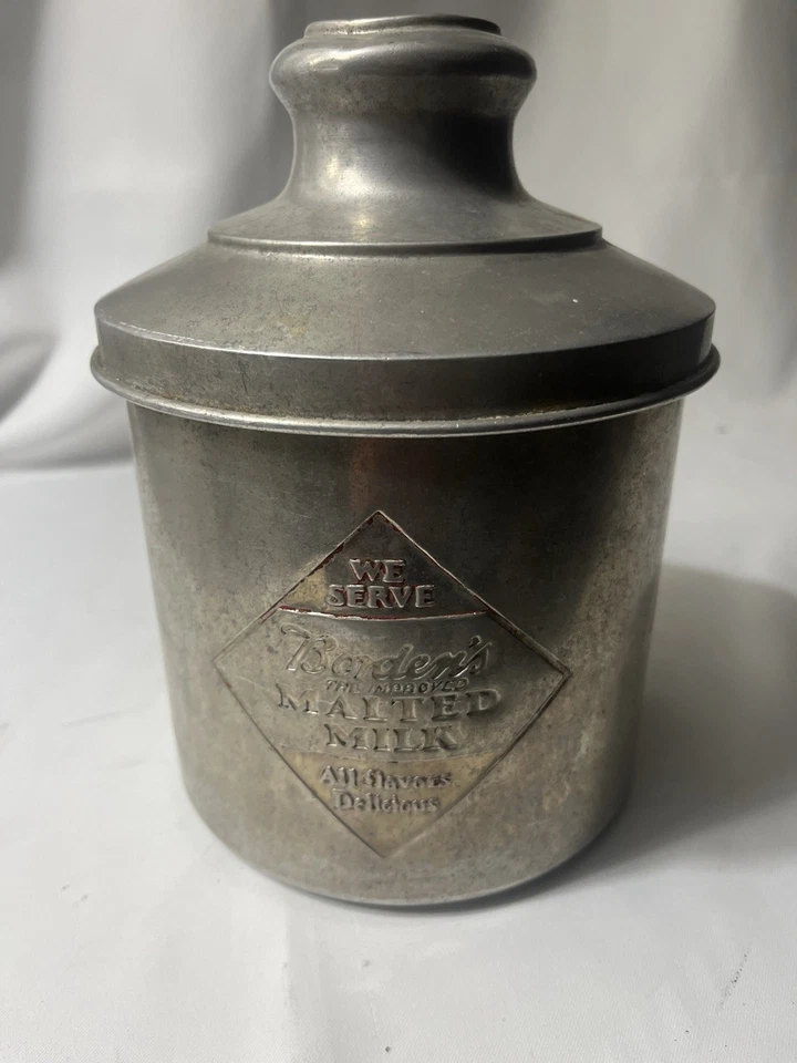 Оригинальная алюминиевая канистра для солодового молока Borden's 1950-е - Изображение 2 из 4