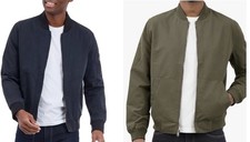 Lucky Brand Men's Full Zip Pockets Bomber Jacket