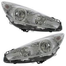 Peugeot 308 2011-2013 Headlights Headlamps Chrome 1 Pair Drivers & Passenger