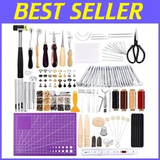 Leather Crafting Kit with 183 Tools