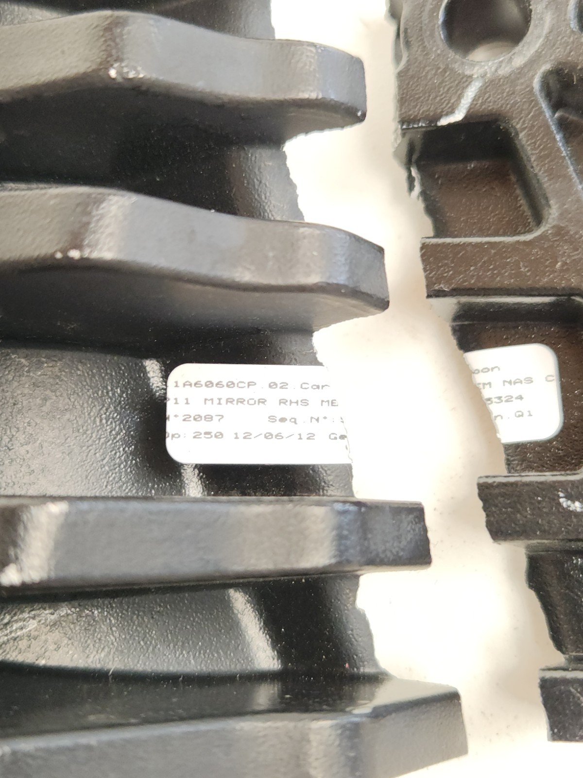 2012-2014 MCLAREN MP4-12C PASSENGER SIDE CARBON FIBER MIRROR OEM 11A6060CP OEM