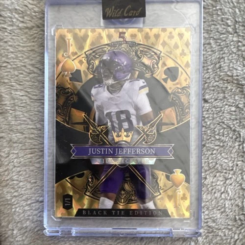 Wild Card Black Tie Edition Justin Jefferson WR 1/1 2026 Football Card #SDPS-3JN