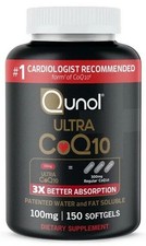 COQ10 QUNOL ULTRA For Heart Health 3X, 150 soft gels EXP 08/2027 Free shipping