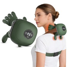 Human-Like Neck Massager with Heat for Pain Relief Deep Tissue, Cordless 4D K...