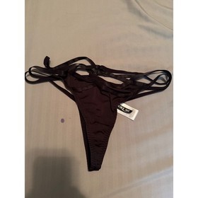 Adore Me Black Cage Strappy Lingerie Set Bra 36C and Thong Underwire Sexy