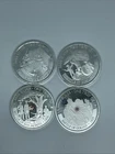 Four (4) 2020-2023 Texas Mint Revolution Series 1 oz Silver Rounds, Complete Set