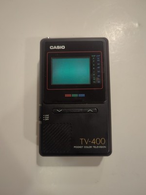 Vintage Casio TV-400 LCD Pocket Color Handheld TV Television VHF UHF