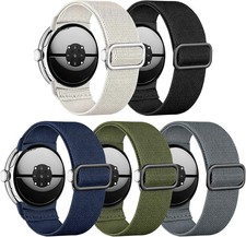 5 Pack Stretchy Nylon Strap Compatible with Google Pixel Watch 4 45mm