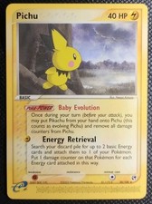 Pichu 20/100 Non Holo Rare e Series ex Sandstorm Pokemon Card - NM Near Mint