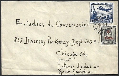 (BL) Chile 1954 Brief nach USA