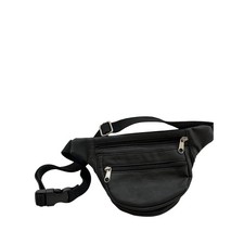 Unbranded Fanny Pack Waist Bag Unisex OS Black Good Faux Leather NB163138