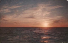 Sunrise over Ocean City,NJ Tichnor 1957 Gertrude Reardon,Phila.,PA Vintage PC