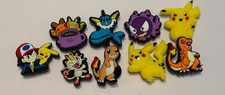 Pok mon Jibbitz Croc Charms Set of 9 New Pikachu, Charmander, Meowth  