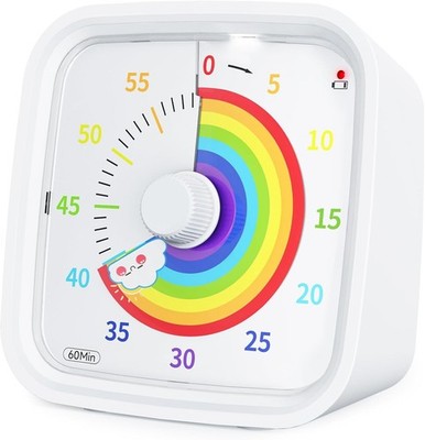 60 Minuten visueller Timer | Leise Countdown-Uhr für Kinder & Erwachsene