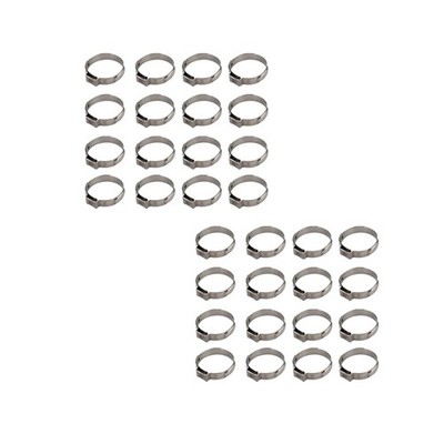 50Pcs Hose Clamps 1 Inch Stainless Steel Clamp Rings Crimp Pinch Fitting Tubi...