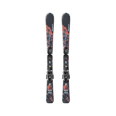 Nordica Team AM Kid's All-Mountain Skis, Black/Red/Blue, 70cm w/ JR 4.5 FDT Bind